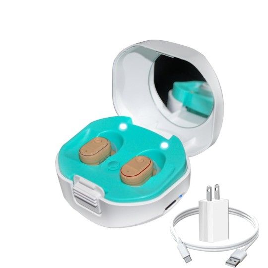 Hearing Aids..Banglijian Hearing Amplifier Rechargeable for Adults Seniors, Magnetic Contact Charging Box, Mini Sound Amplifier Noise Reduction 