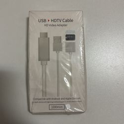 USB to HDTV Cable HD Video Adapter Compatible With Apple And Android Devices