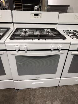 Whirlpool white 4 burner range stove
