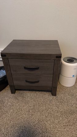 2-Drawer Wood Nightstand