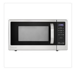 Vissani 21 in. 1.1 cu. ft. 1000-Watt Countertop Microwave Oven in Fingerprint Resistant Stainless Steel and Bar handle