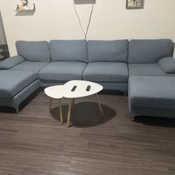 Convertible U Shaped Couch 6 Seat Modular Sectionals Sofa, Couch for Living Room