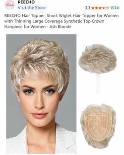 Hair topper ash blonde