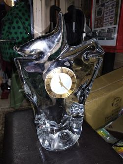 Vintage Crystal Hour Lavigne Clock Made In France