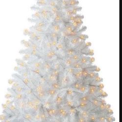 6.5 Fts Pre Lit White Christmas Tree