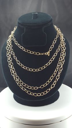 14k YELLOW GOLD OPEN LINK 71"CHAIN