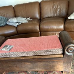 Gorgeous African Bench Handmade, Open Up Storage