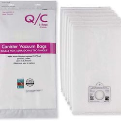 53292 Type Q - C HEPA Canister Vacuum Bags,6-Pack (white) (white)