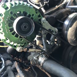 Ict Billet Alternator And Power Stearing Relocat