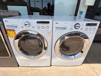 Used White LG Washer and Dryer Frontloader