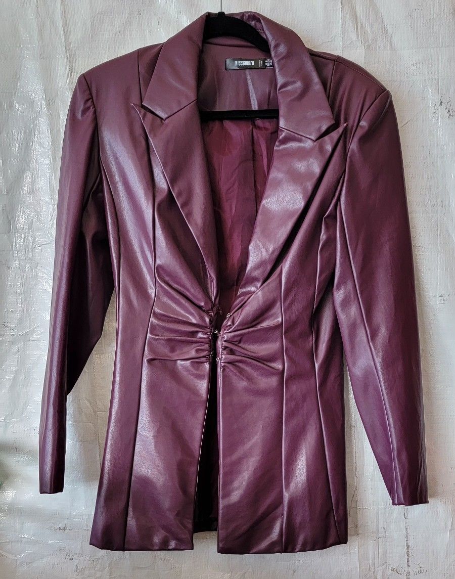 Misguided Leather Style Jacket