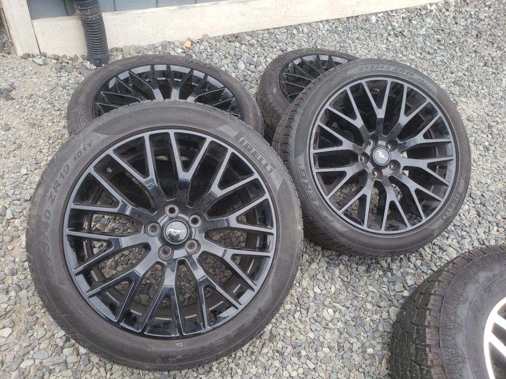 2015 ford mustang gt oem wheels and tires 19