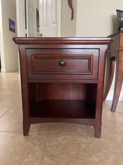 Wood medium brown nightstand