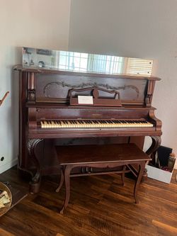 Bush & Gerts Upright Piano with bench