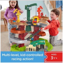 Thomas & Friends Multi-Level Toy Track Set, Trains & Cranes Super Tower