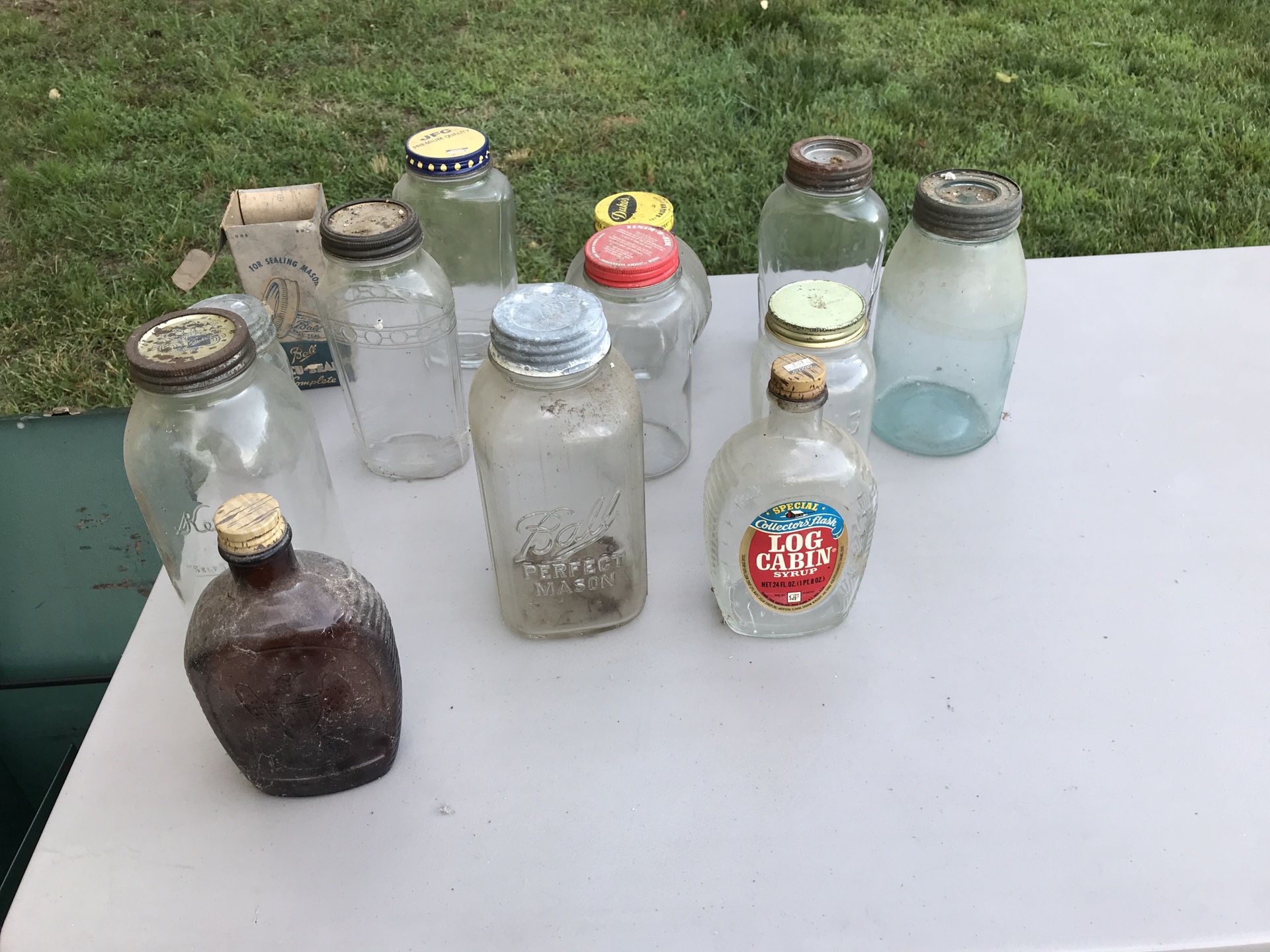 Antique bottles and jars
