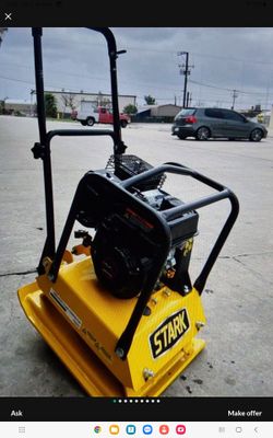 STARK 6.5 HP 196CC 4-STROKE WALK BEHIND SOIL VIBRATIRY PLATE COMPACTOR RAMMER/W FOLDABLE