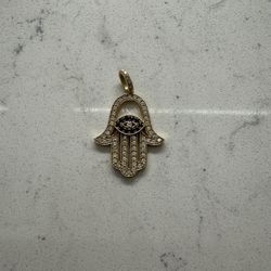 Hasma Hand Diamond Charm Real Gold