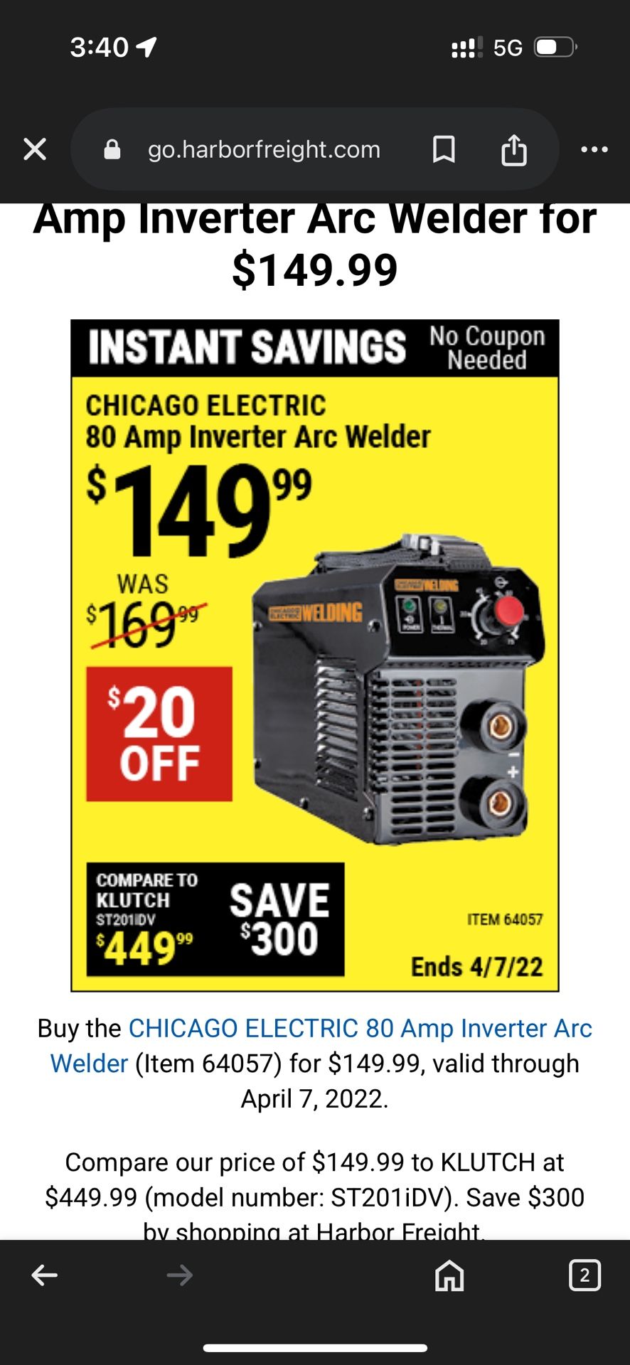 Inverter Arc Welder
