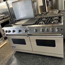 Viking Professional 60” Wide Gas Range With Griddle & Grill