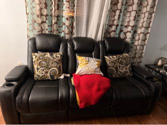 3-seat LED power reclining sofa