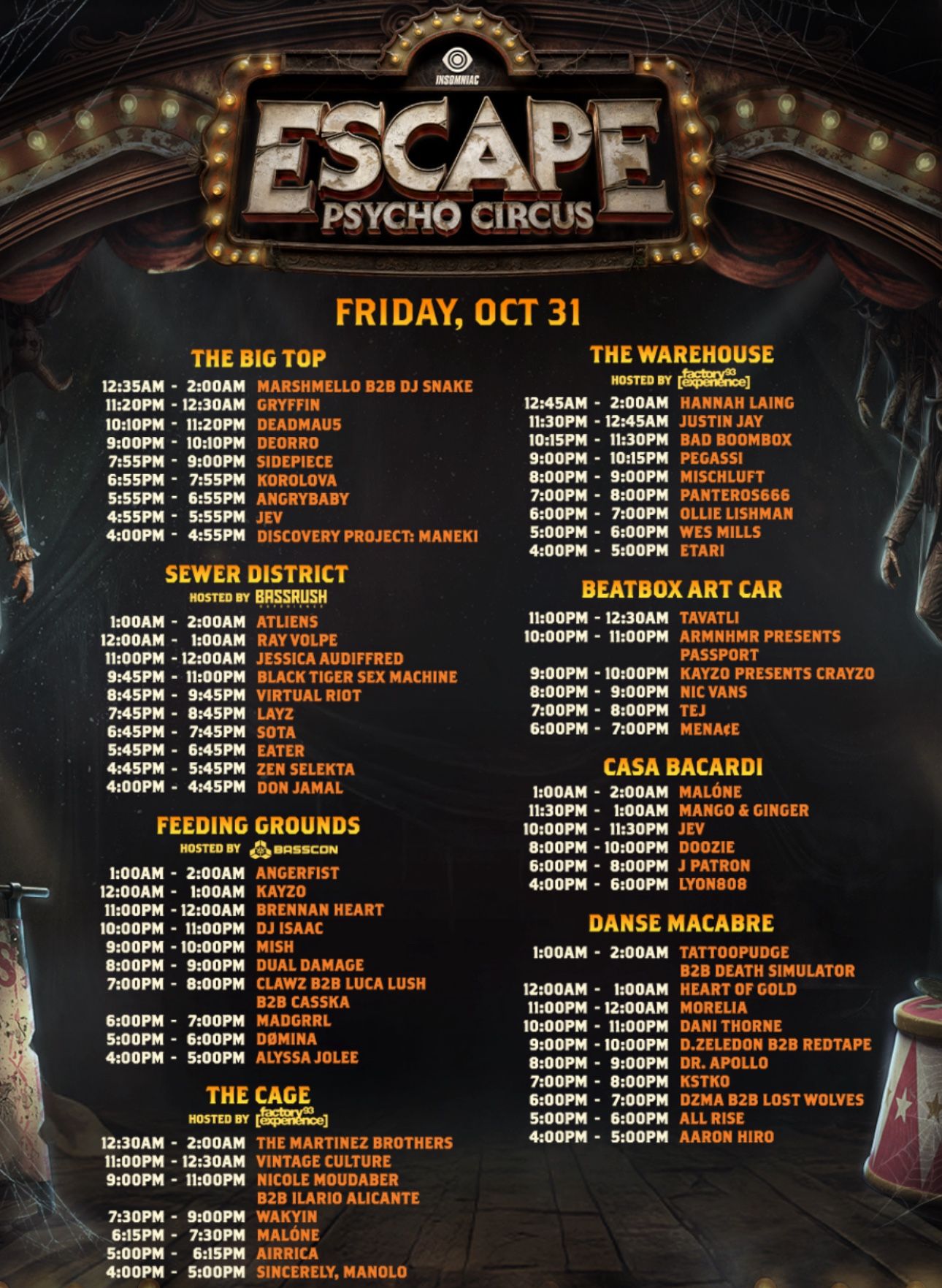 Escape From Wonderland 2025. Two VIP Tickets. Will Call Only.