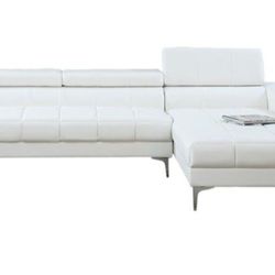 Brand New White  Leather Modern Style Sectional Sofa 