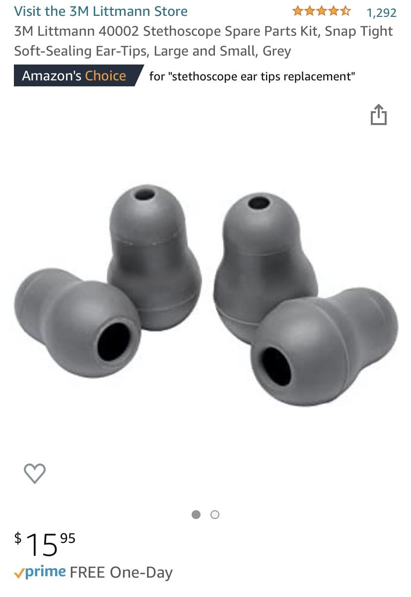 Brand New 1 Set Of Littman Stethoscope Ear Tip