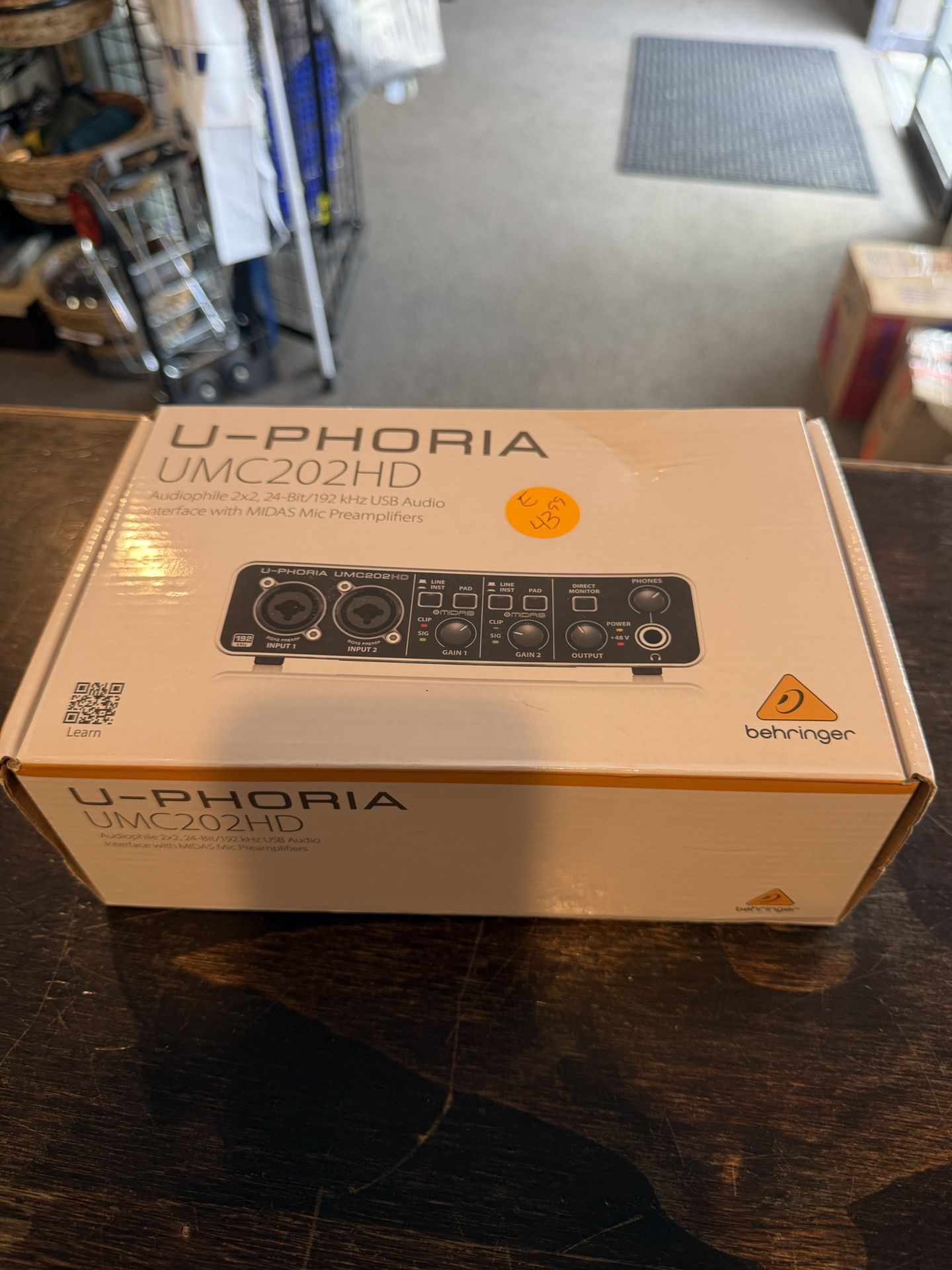 Behringer U-Phoria Audiophile - UMC202HD, Brand New