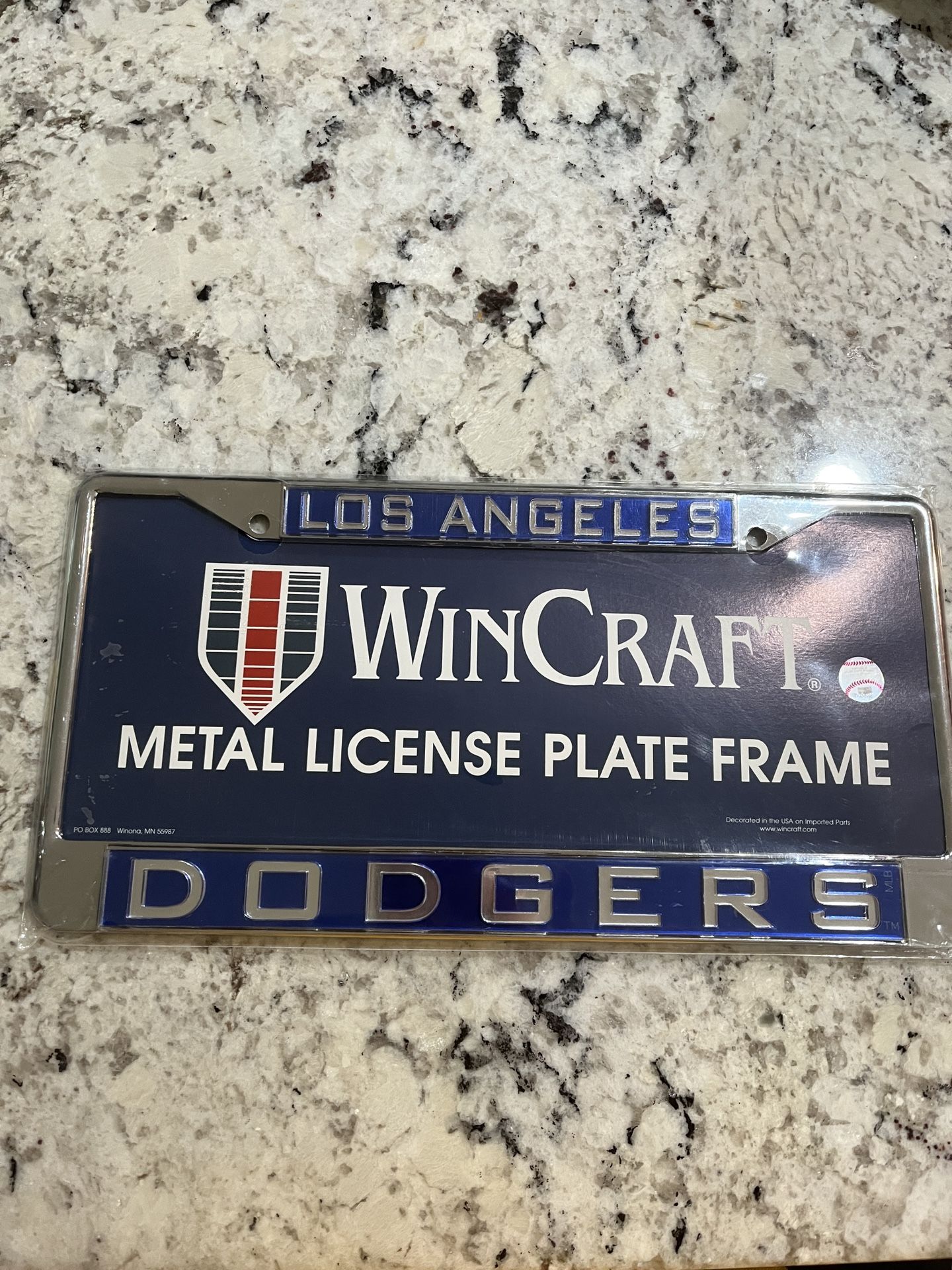 Los Angeles Dodgers WinCraft Metal License Plate Frame