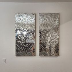 Pier 1 imports mosaic mirrored wall Art set of 2 Glam modern Z Gallerie