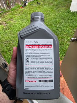 Honda Genuine ATF-Type 3.1 Advanced Protection Automatic Transmission Fluid, 1 Quart
