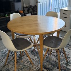Wooden Table and 4 Chairs