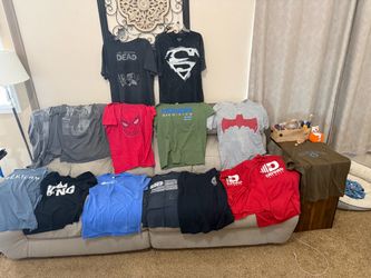 15 men’s t-shirts size L in excellent shape overall