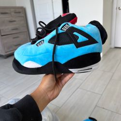 Jordan 4 Style Plush Sneaker Slippers