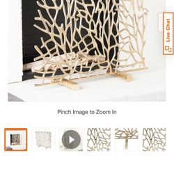 Steel fire screen In -Coral Gold