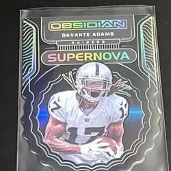 2022 Panini Obsidian DAVANTE ADAMS Supernova Purple Die-Cut /99 Rams