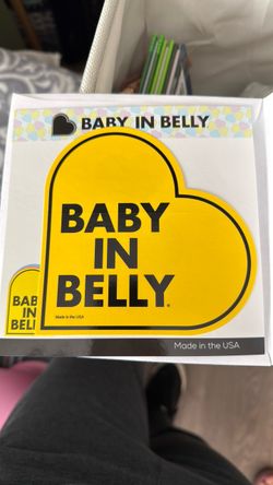 Baby In Belly Car Magnet Sign