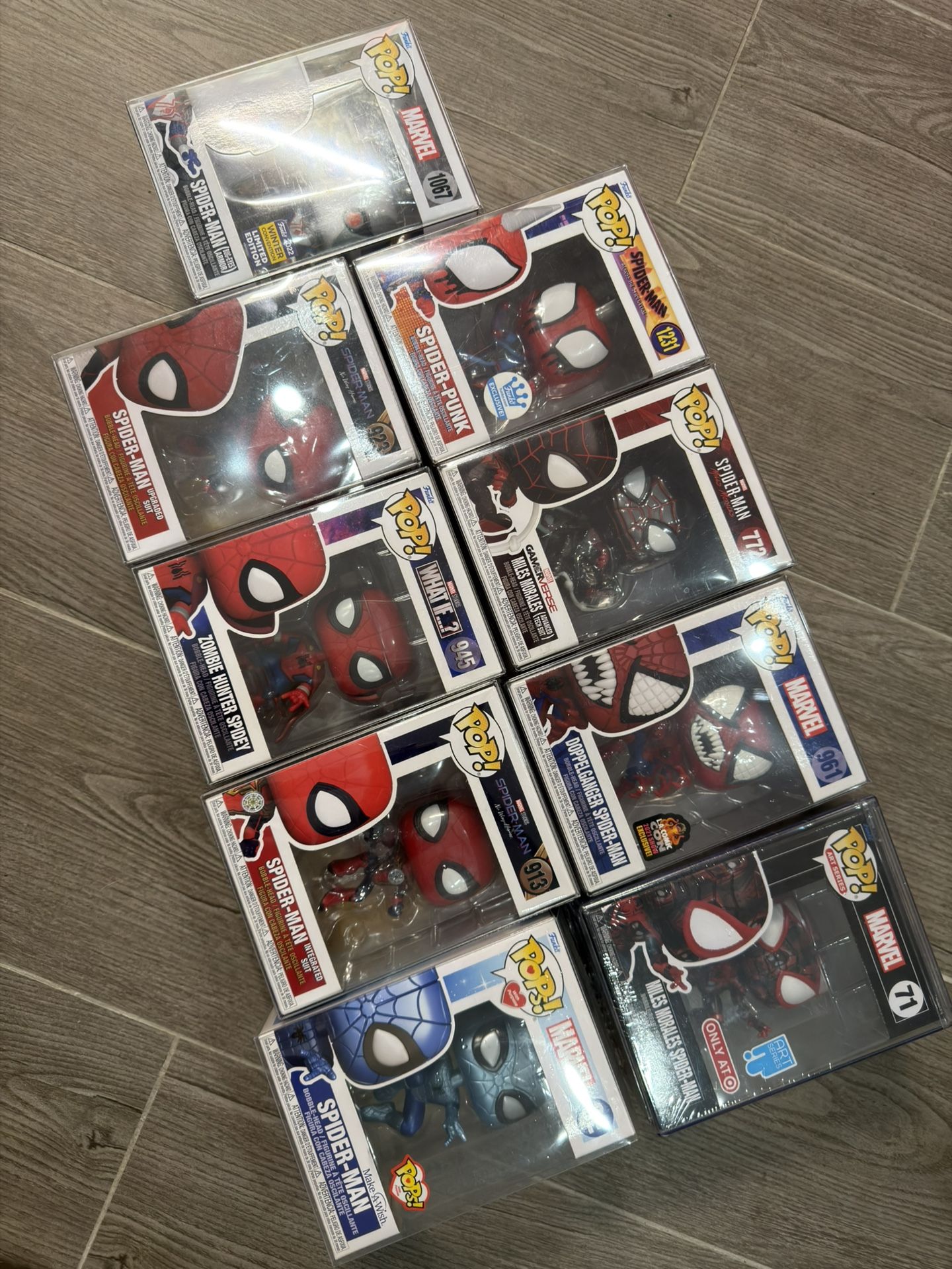 Spiderman funko Pops Collection
