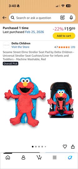 Elmo Stroller Seat Cover