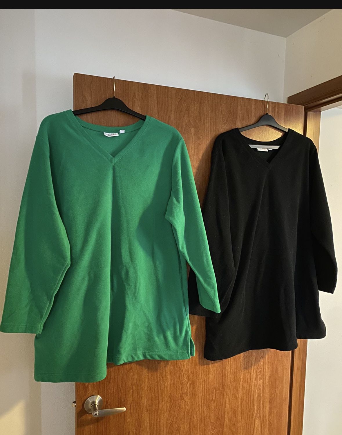 Set Of Two Denim & Co. Long Tunic Style Sweatshirt 3XL