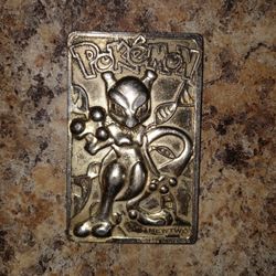 1999 Gold Plated Mewtow Card Pokemon