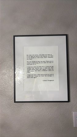 Framed Art - quote