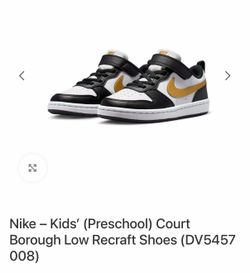 Great Condition! Nike - Kids' (Preschool) Court Borough Low Recraft Shoes, SIZE 12