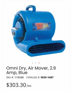 Omni Dry Air Mover 2.9 amps