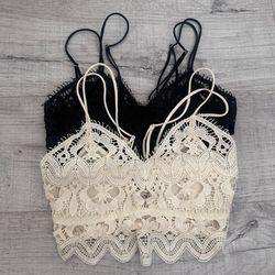 Anthropology Lace Cropped Top XS
