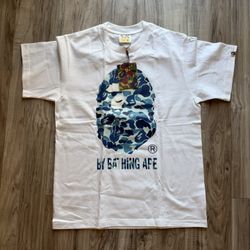 Blue and White Ape tee