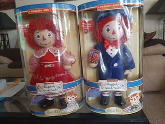 Vintage Raggedy Anne and Andy Dolls