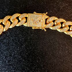 28" 14k Gold Plated Cuban|Miami Link Chain 