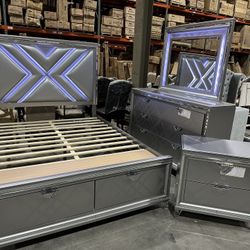 ✨ qModern LED Queen Bedroom Set – Brand New in Box ✨